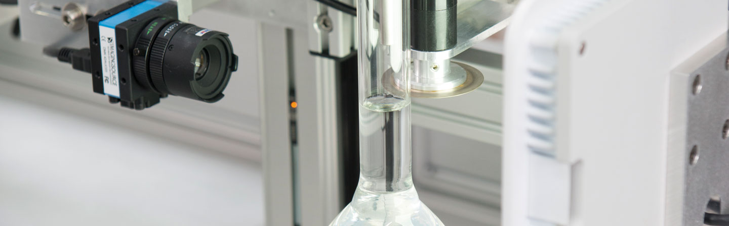 AquajustCAM for adjusting volumetric flasks and measuring cylinders